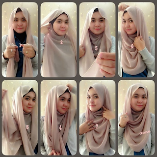 Tutorial Hijab Syari minimalis