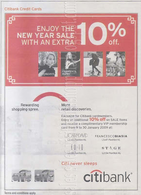 Additional 10% Off at Joan David, Francesco Biasia, EQIQ, Stage Pavilion KL