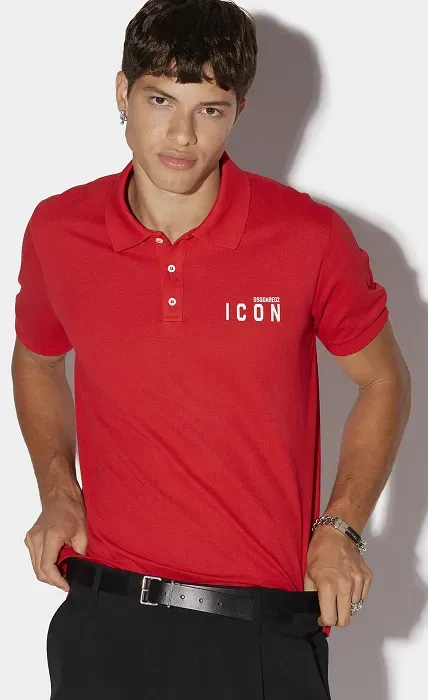 Áo thun polo Dsquared2 nam màu đỏ 2