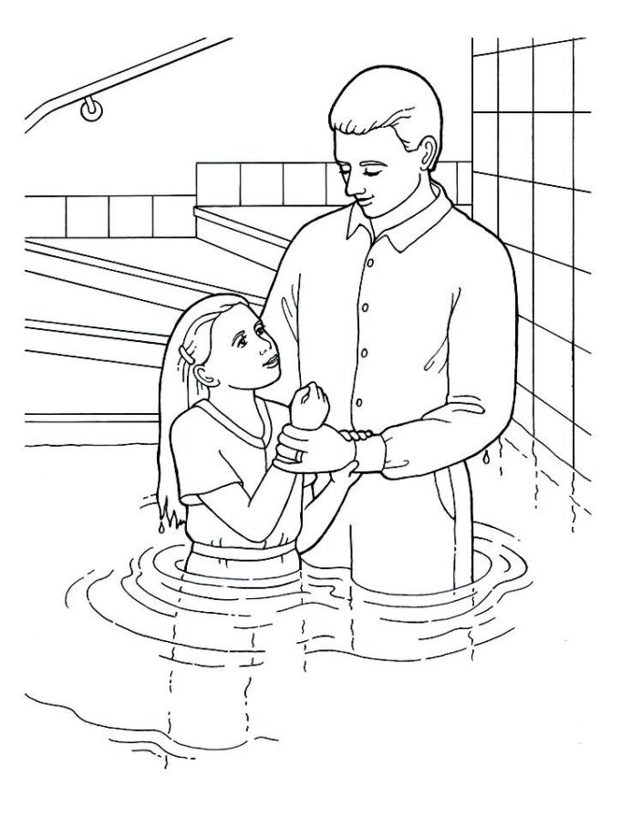 Lds Primary Coloring Colouring Baptism