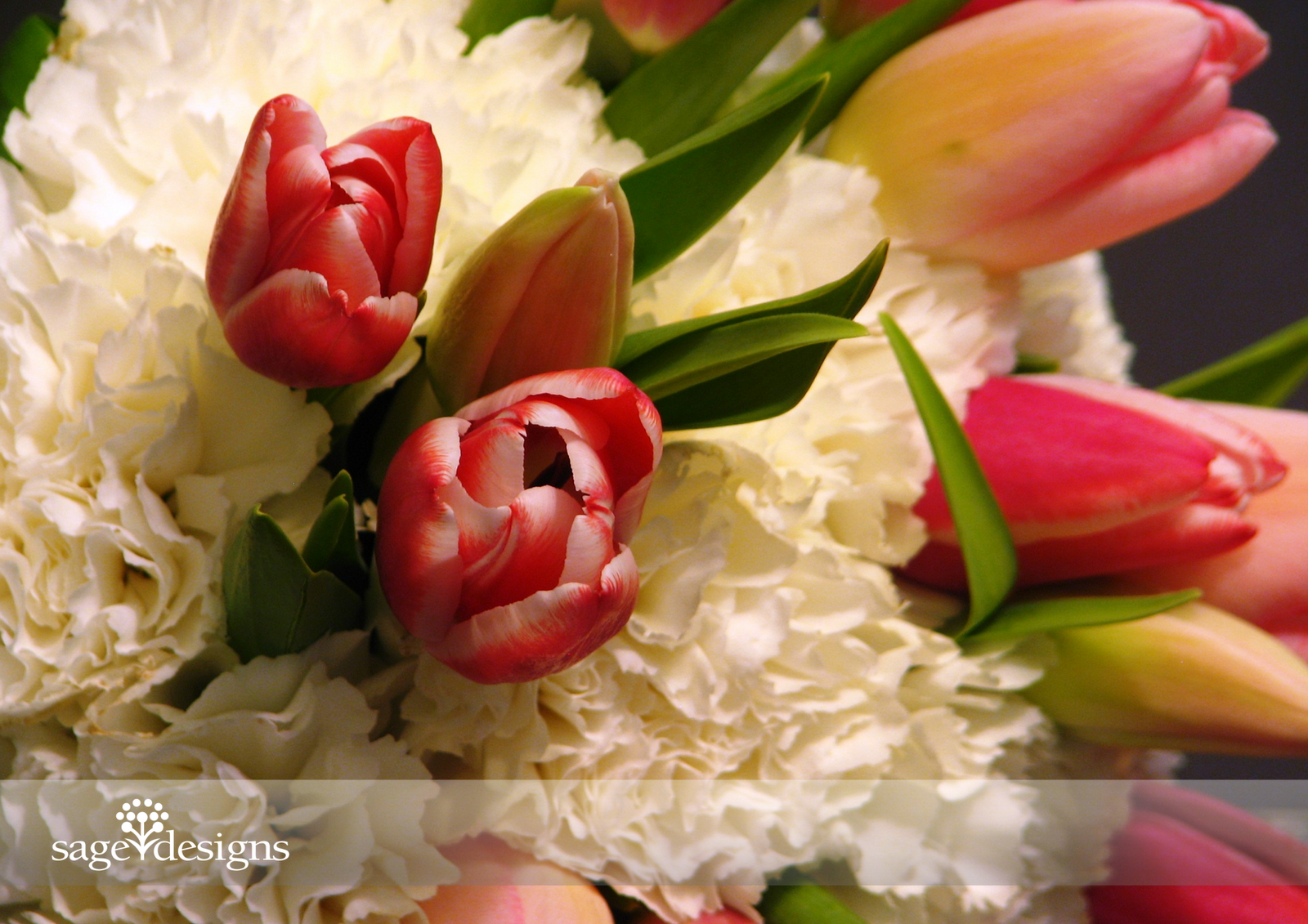 Pink Tulip Wedding Bouquet