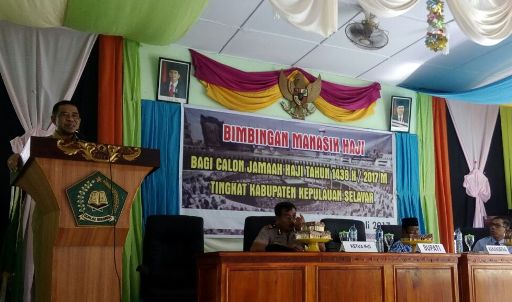 Wabup Kep. Selayar Buka Bimbingan, Manasik Haji Tahun Keberangkatan 2017