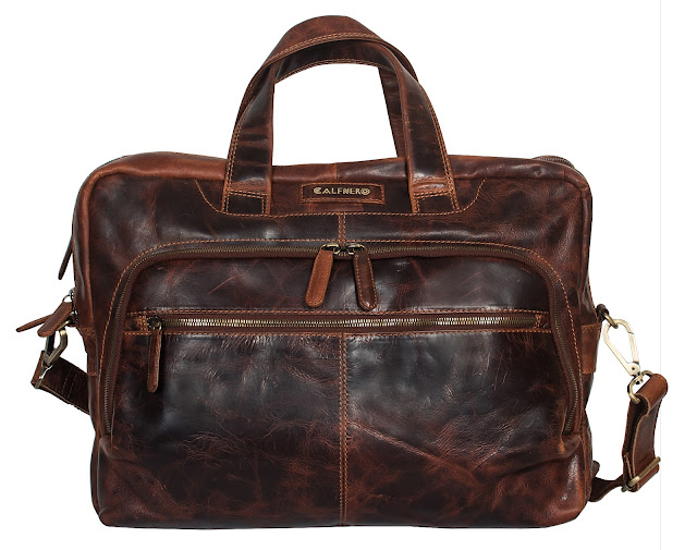 Calfnero Genuine Leather Men's Messenger, Portfolio Bag