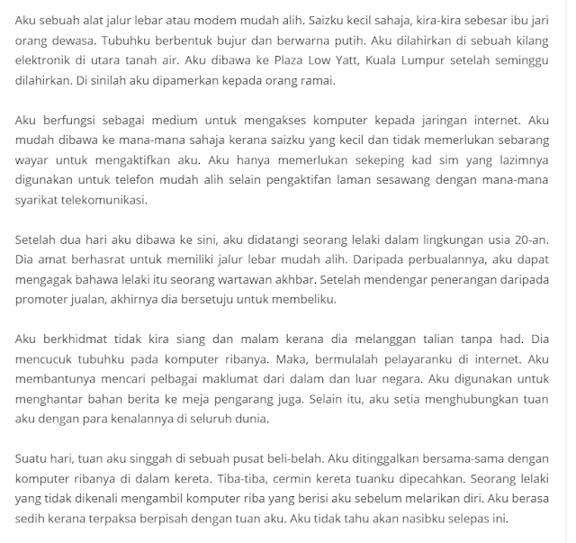 Contoh Karangan Autobiografi yang Terbaik - BLOG TEST TEMPLATE