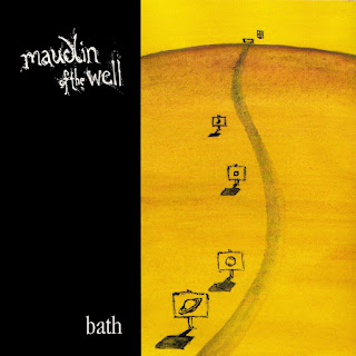 pochette de l'album Bath de maudlin of the Well où est dessinné une route avec des panneaux sur le côté de la route.