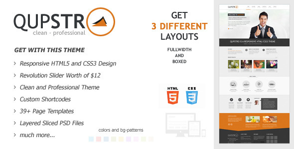 Qupstro - Responsive Multipurpose Template - Corporate Site Templates