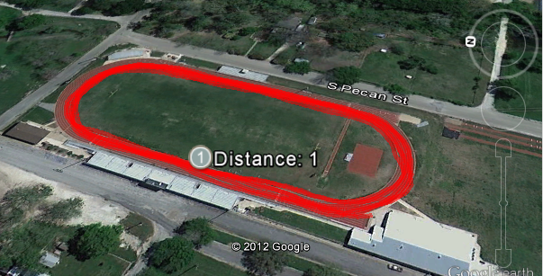 satellite view of a running track