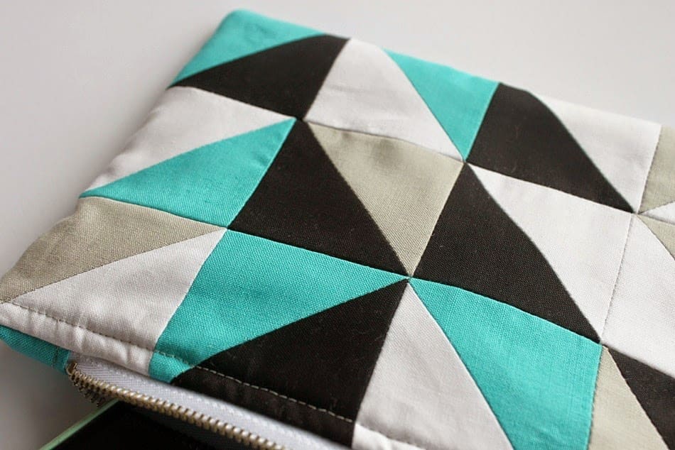 Geometric Zipper Pouch Tutorial