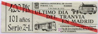 Historia del Tranvía (Tramway) en Madrid.