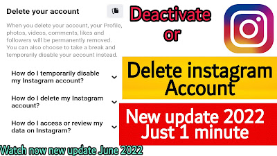How to delete Instagram account delete Instagram account