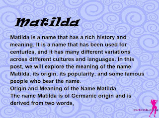 meaning of the name "Matilda"