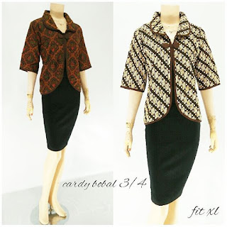 Model Blouse Cardigan Bolak Balik Batik