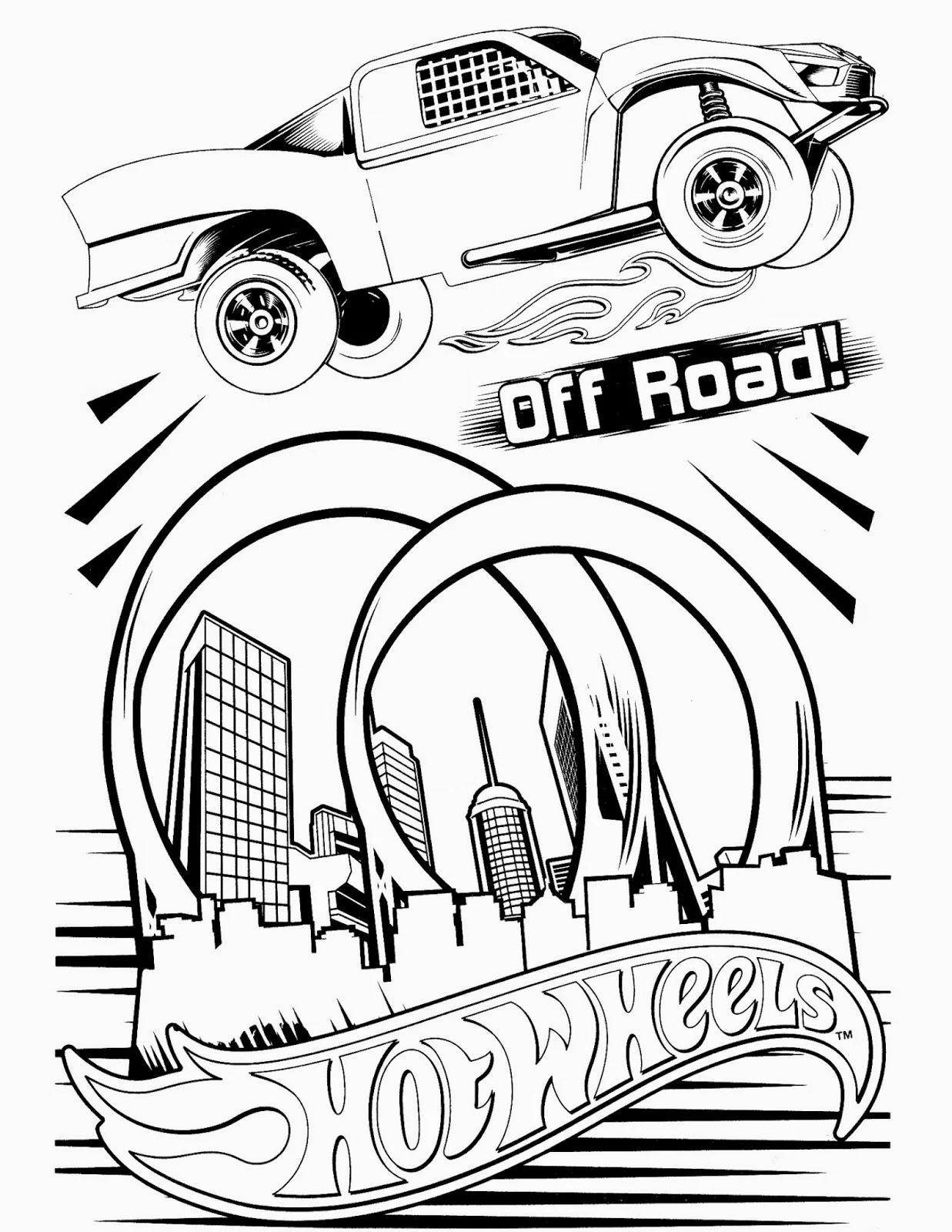 Hot Wheels Racing League Hot Wheels Coloring Pages Set 5