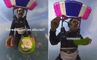 Say what? The Internet Reacts When a Skydiver Attempts to Make Cereal in the Air
