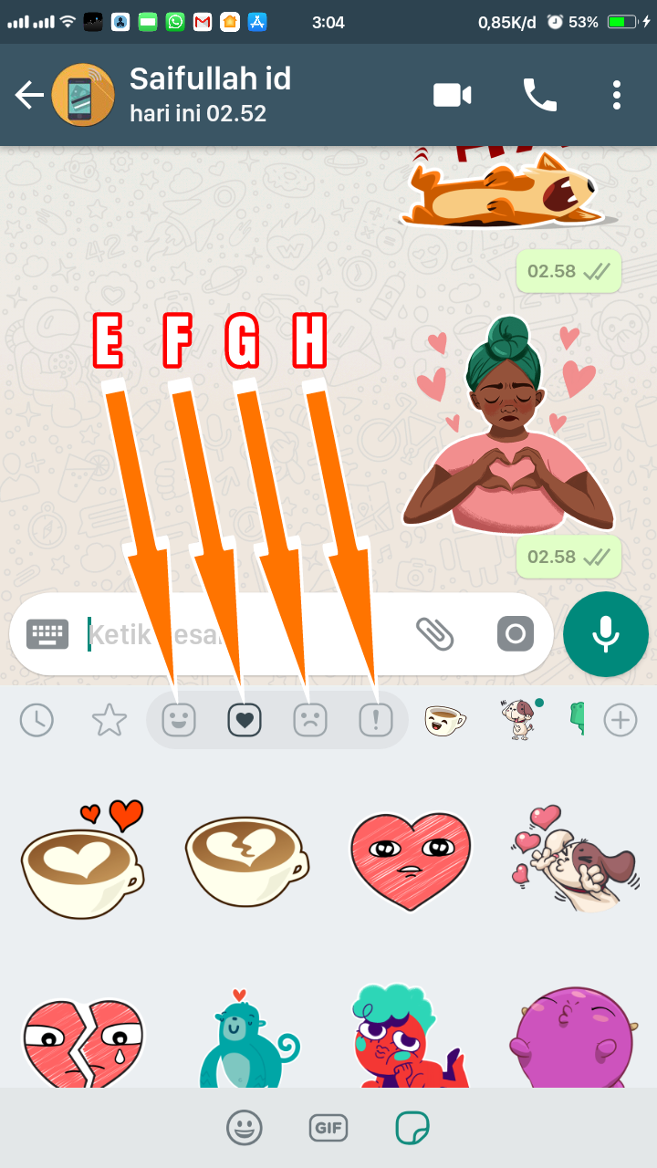 Cara Kirim Stiker  Di Aplikasi  WhatsApp Terbaru Saifullah