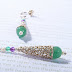 Colorissima Jewelry: Classy sterling Silver pastel green Gemstone earrings