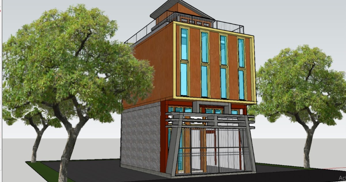 Contoh Desain Rumah  Ukuran 5x7 Lantai 2 Rumah  Idaman dan 