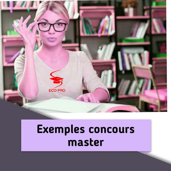 Exemples Concours master au maroc