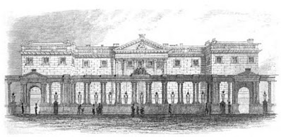 Carlton House from Pall Mall from Memoirs of George IV by R Huish (1830)