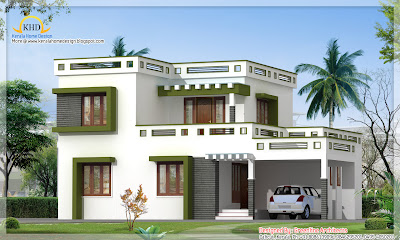 Modern square house design - 158 Sq m (1700 Sq. Ft - December 2011