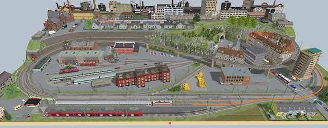 Kato Unitrack Stadtanlage Spur N Fahrmöglichkeit 3 Variante Talbahnhof