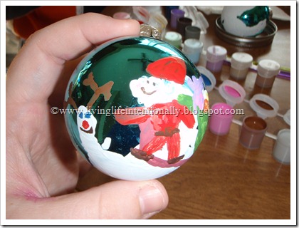 Santa Hand Art Ball Ornament Santa Hand Art Ball Ornament