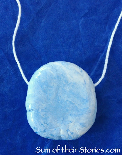 easy to make Marbled Jewellery with air hardening clay