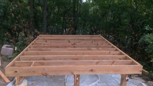 Building the floor box joist and hanging them on hanger.