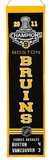 2011 Gold Boston Bruins Stanley Cup Banner