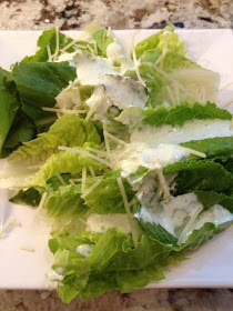 cucumber dill dressing on romaine
