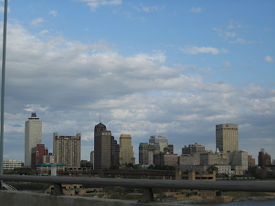 Memphis Skyline From Hernando-Desoto Bridge