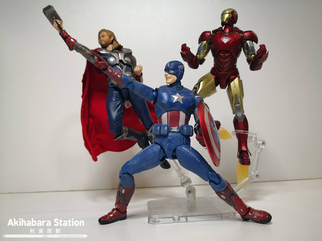 Review del S.H.Figuarts Captain America y Thor - Avengers Assemble - e Iron Man mk6 Battle Damage ed.