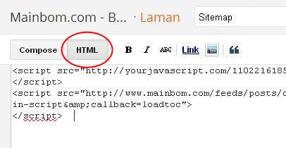 Cara Mudah Memasang Daftar Isi atau Sitemap di Blogger