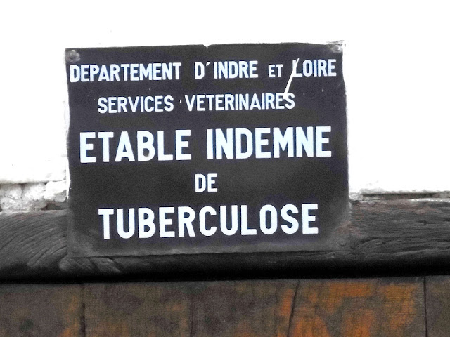 Sign stating the premises are TB free. Indre et Loire, France. Photo by Loire Valley Time Travel.