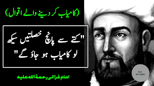 Imam Ghazali Urdu Quotes Lines || Learn Five Habits From A Dog || Educational Philosophy
