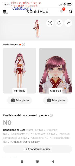How to export / publish an avatar from VRoid Mobile to VRoid Hub