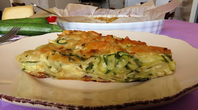 Zapečeni mlinci s tikvicama i sirom / Baked Mlinci (pastry) with Zucchini and Cheese