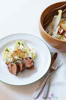 Herby Pork With Apple and Chicory Salad