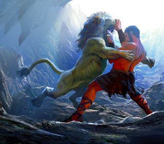 Homossexualidade na Grécia Antiga - Hércules e o Leão de Nemeia (arte de Miguel Coimbra)