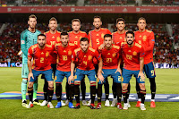 SELECCIÓN DE ESPAÑA - Temporada 2018-19 - David De Gea, Sergio Ramos, Saúl Ñíguez, Sergio Busquets, Marco Asensio y Rodrigo Moreno; Dani Carvajal, José Luis Gayá, Nacho, Dani Ceballos e Isco. SELECCIÓN DE ESPAÑA 6 (Saúl, Marco Asensio, Kalinic p.p., Rodrigo, Sergio Ramos, Isco) SELECCIÓN DE CROACIA 0. 11/09/2018. Liga de Naciones, Grupo A-4, 2ª jornada. Elche, Alicante, estadio Martínez Valero.