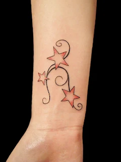 tatuajes de estrellas en la muñeca