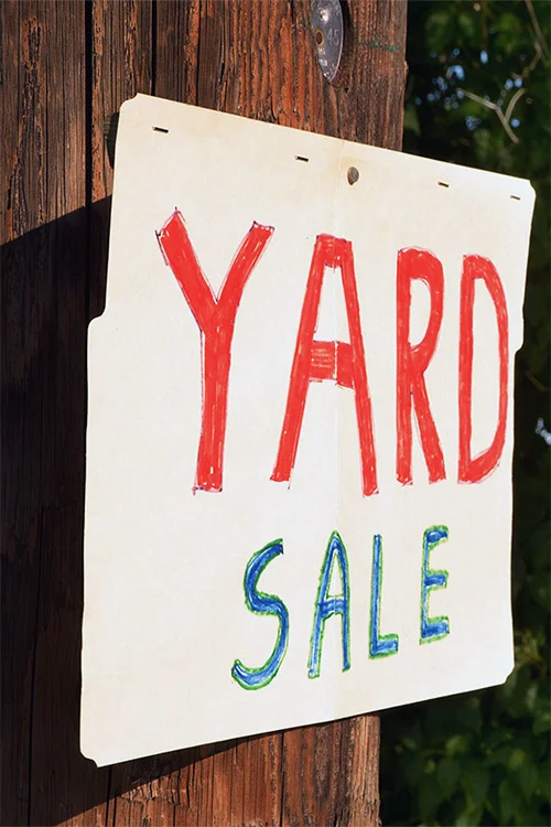 File folder Yard Sale Sale Sign