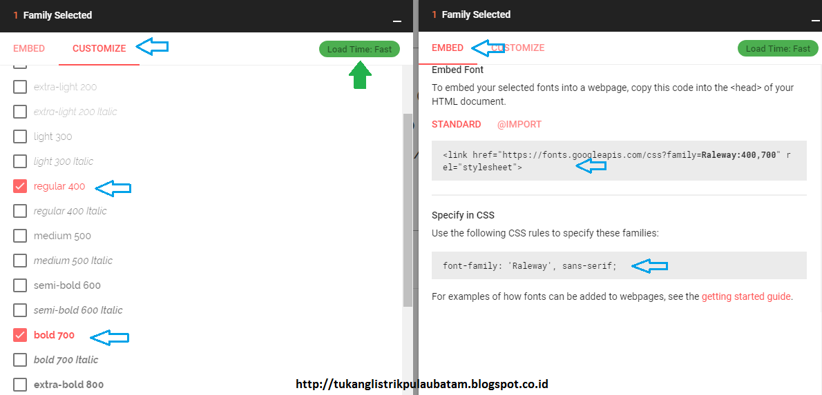 Cara Install Google Font ke Dalam Template Tutorial Blog