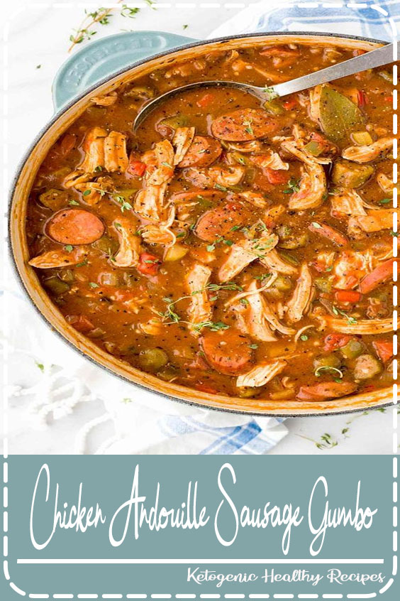 Get a taste of New Orleans cuisine at home with this savory and delicious chicken andouille sausage gumbo! Smoky sausage, okra, and aromatic vegetables make this an authentic recipe perfect for sharing.