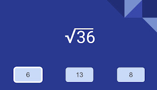 The square root of 36 is 6