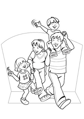 Desenhos para Colorir da família – Imagens para imprimir