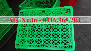 Sọt nhựa 8 bánh xe kéo hàng kho xưởng hs022