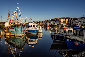 Another view of boats in Maryport Harbour at high tide