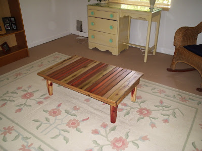 large oak coffee table