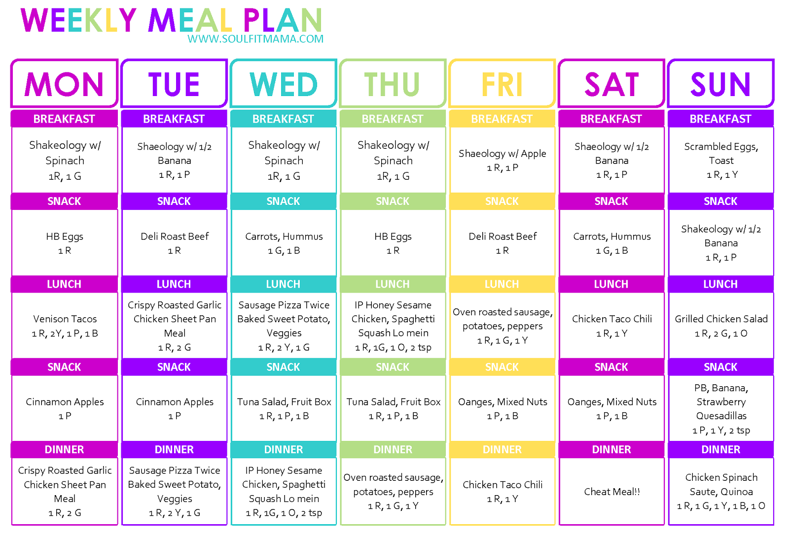 healthy diet plan for 21 year old female